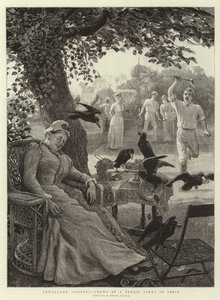 Unwillkommene Besucher, Krähen bei einer Tennisparty in Indien
